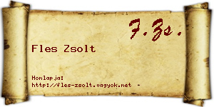 Fles Zsolt névjegykártya